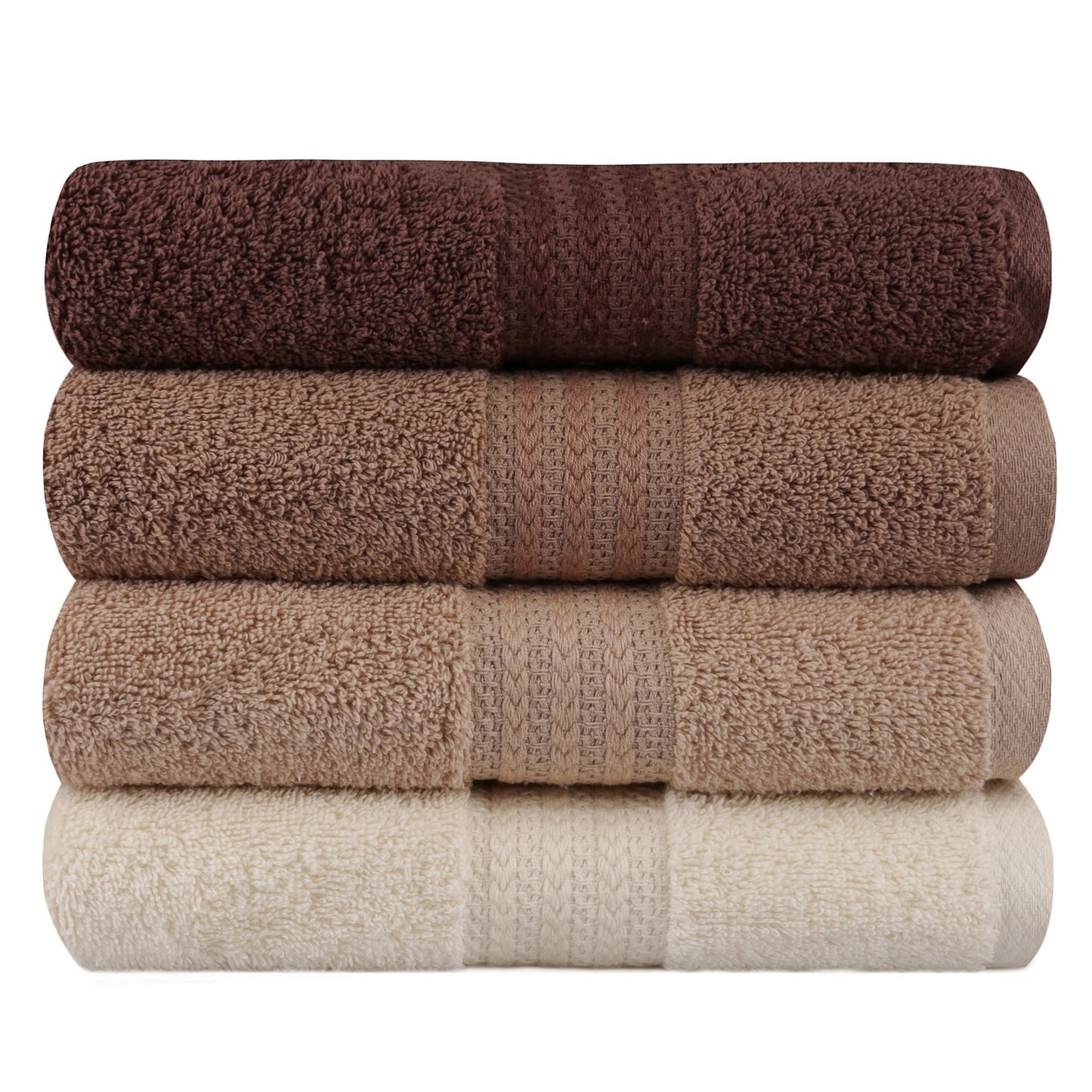 Juego De Toallas De Mano (4 Piezas) Crema, Beige Y Marrón