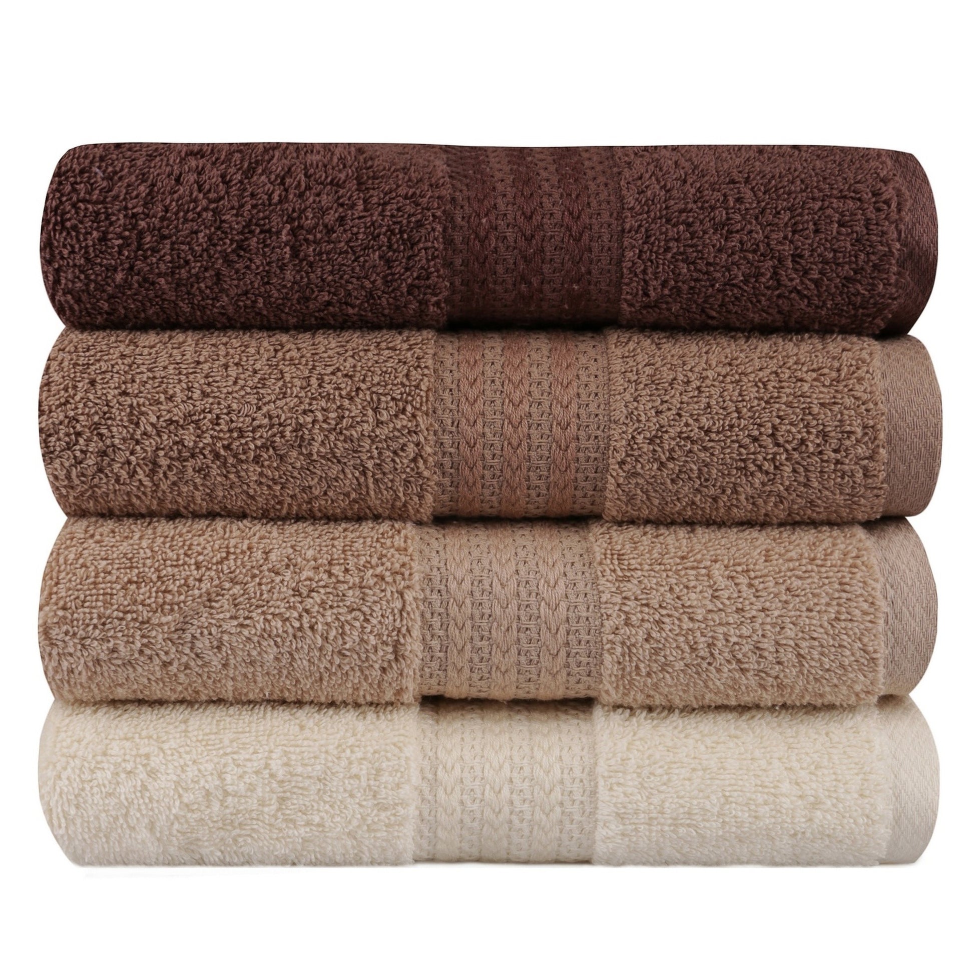 Juego De Toallas De Mano (4 Piezas) Crema, Beige Y Marrón