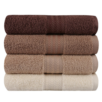 Juego De Toallas De Mano (4 Piezas) Crema, Beige Y Marrón