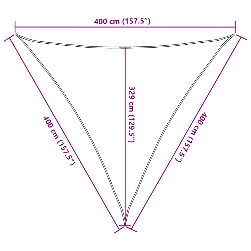 Vidaxl Toldo De Vela Hdpe Azul 160 G/m² 4x4x4 M_2