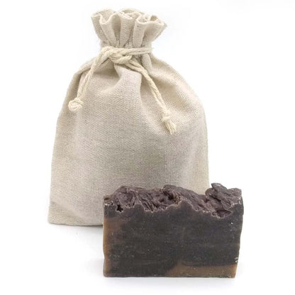 Jabón Natural Regaliz 90g En Bolsa Regalo De Yute. Aclara Manchas - Reduce El Enrojecimiento Y Picor - Todo Tipo De Piel_1