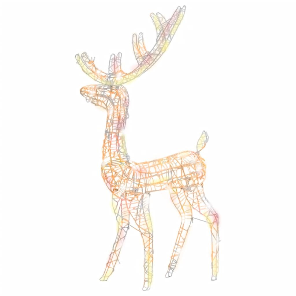 Vidaxl Adorno De Reno De Navidad Acrílico De Colores 140 Leds 120 Cm_0