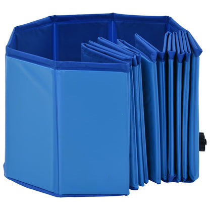 Piscina Para Perros Plegable Pvc Azul 120x30 Cm_4
