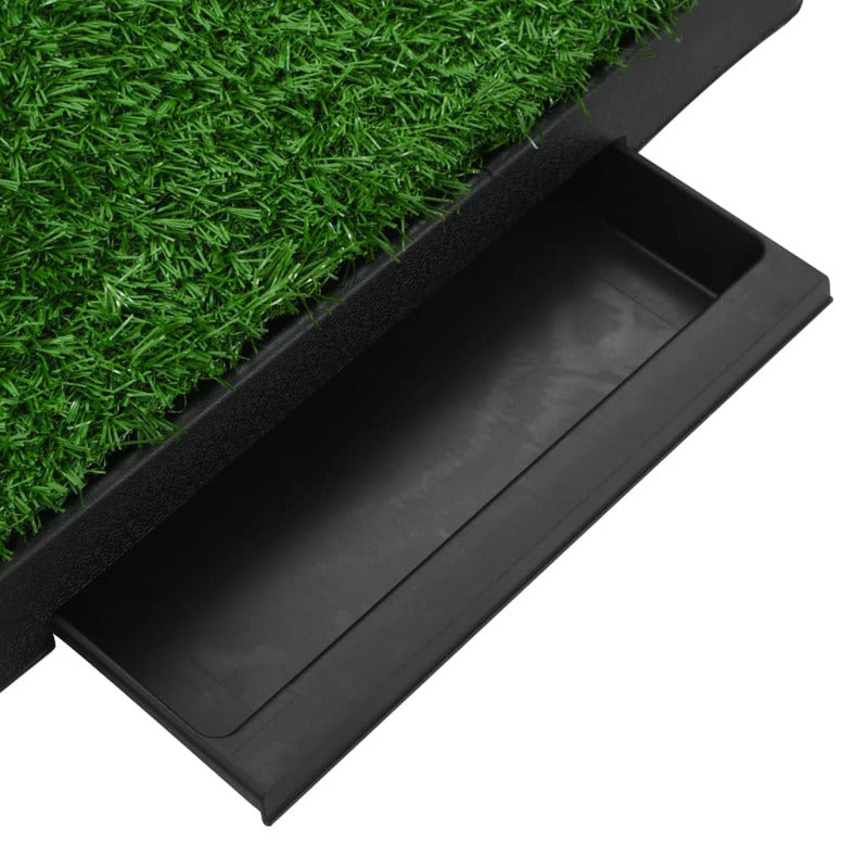 Vidaxl Inodoro Mascotas Con Bandeja Césped Artificial Verde 63x50x7 Cm_5