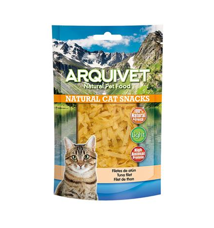Filetes de atum Arquivet 50 g Snack natural para gatos