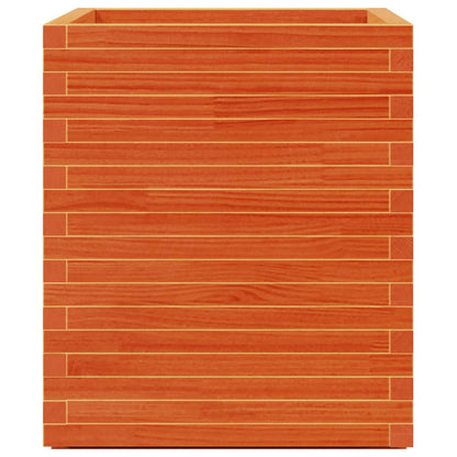 Jardinera Madera Maciza De Pino Marrón Cera 60x60x72,5 Cm_5
