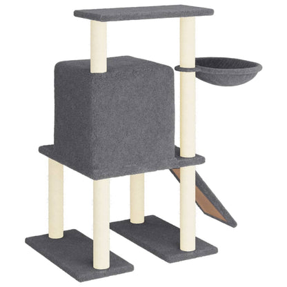 Rascador Para Gatos Con Postes De Sisal Gris Oscuro 96,5 Cm_4