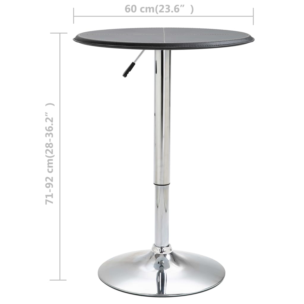 Mesa Alta De Cocina Mdf Negro Ø60 Cm_3