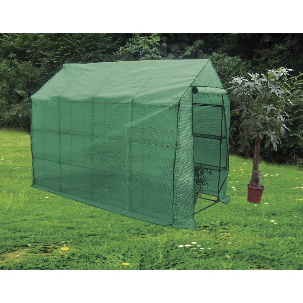 Estufa com estrutura de aço revestida a plástico Biotop