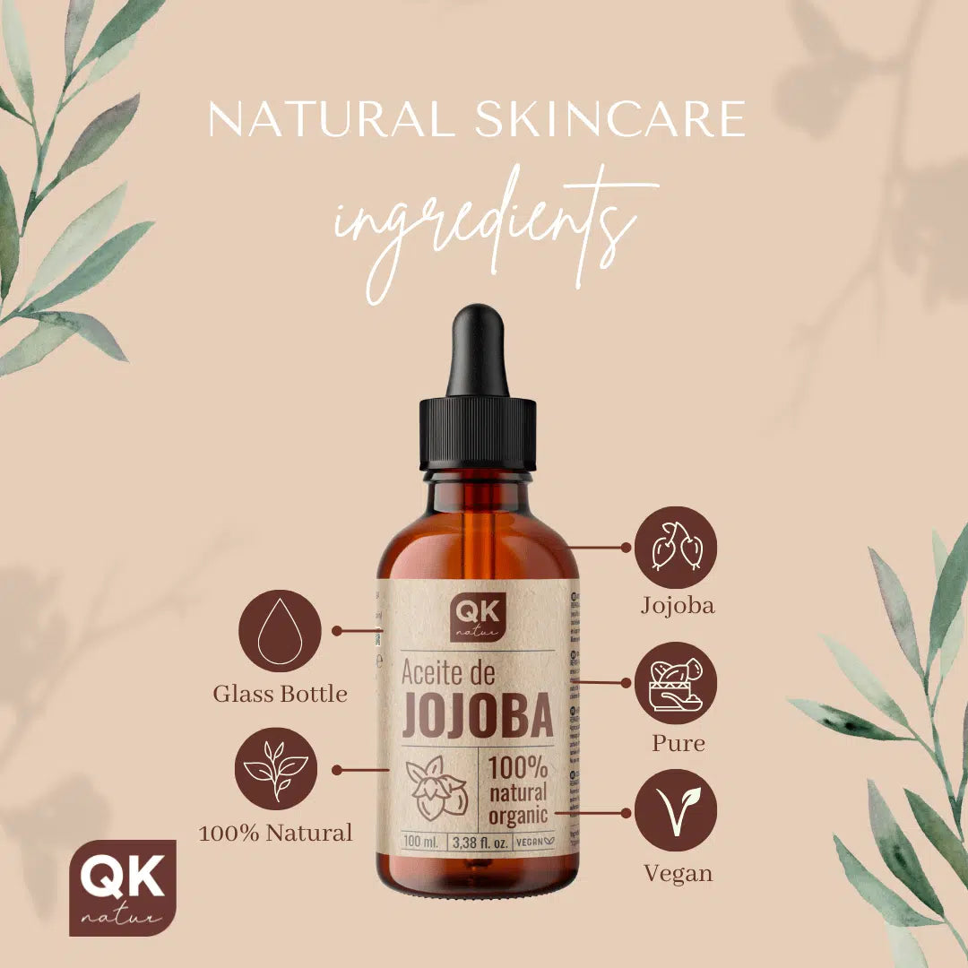 QKnatur - Aceite De Jojoba 100% Puro Orgánico - 100 Ml - Cuerpo, Rostro, Cabello, Uñas, Barba - Antiarrugas Y Antiacné_2
