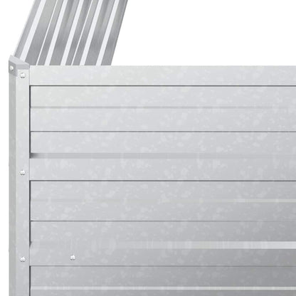 Arriate De Acero Galvanizado Plateado 100x40x77 Cm_5