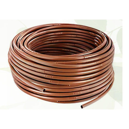 Tubo castanho com gotejadores integrados 16 mm Aqua Control 100 m