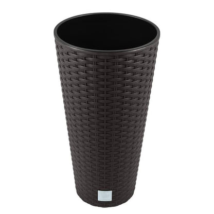 Maceta Rato De 27 Litros Con Inserto 30 X 30 X 57,2 Cm En Color Ocre Oscuro