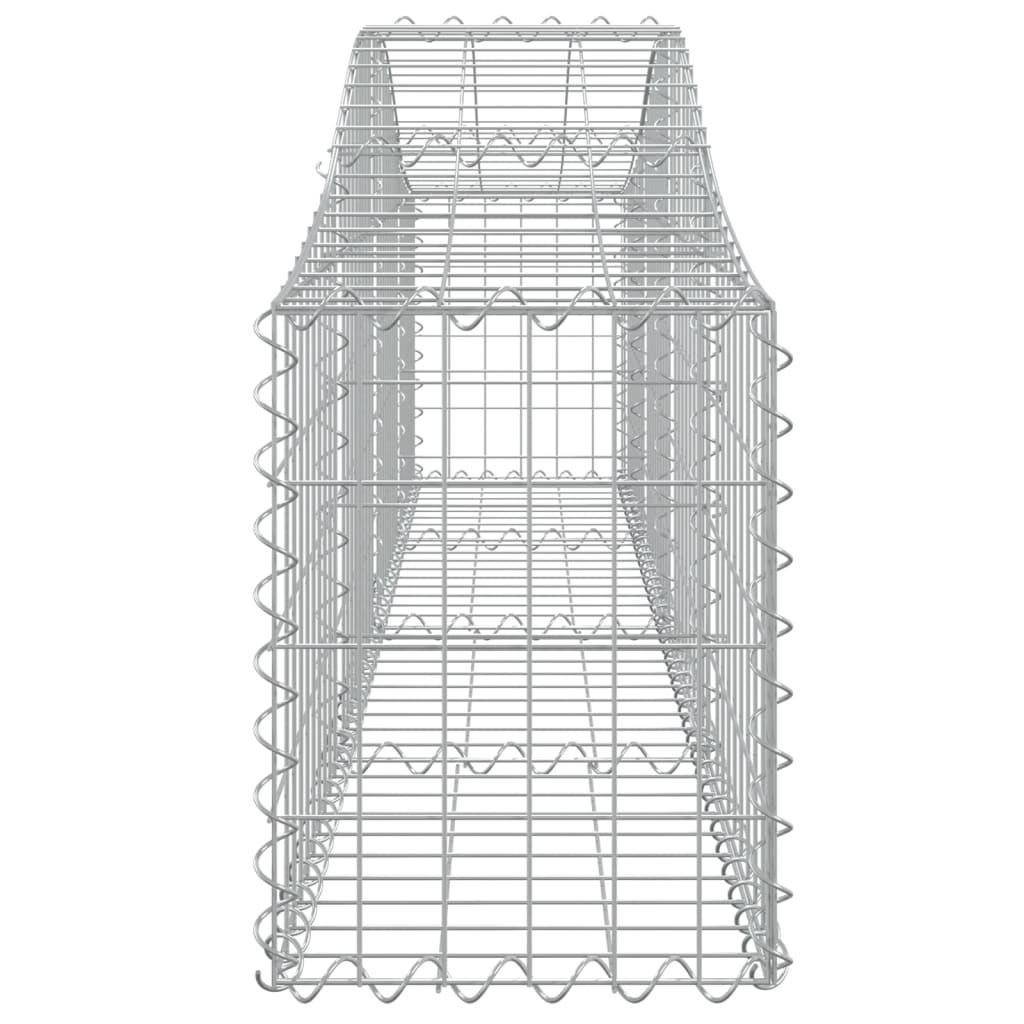 Cestas De Gaviones 3 Uds Forma De Arco Hierro 200x30x40/60 Cm_4