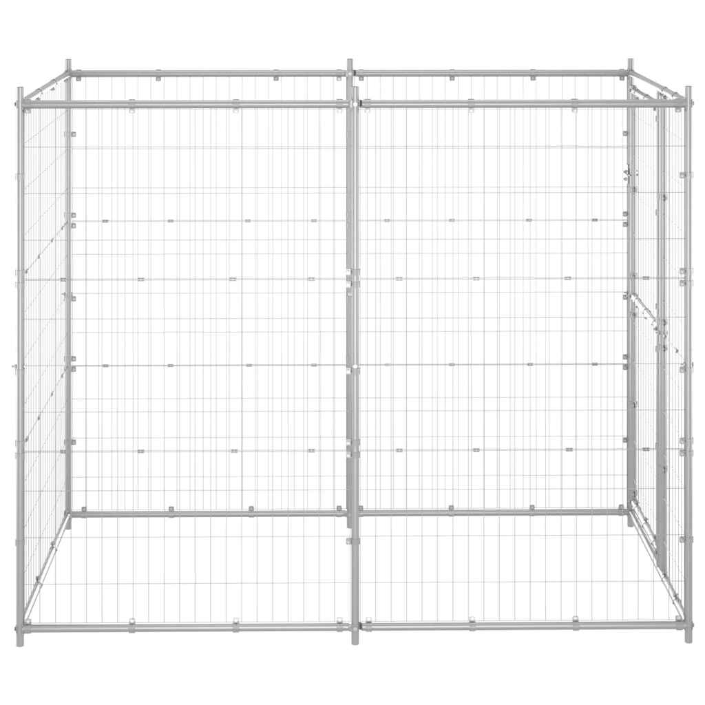Perrera De Exterior De Acero Galvanizado 110x220x180 Cm_2