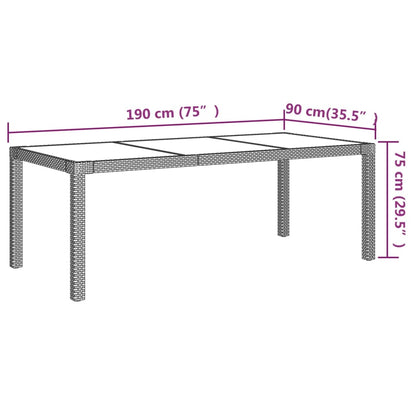 Vidaxl Juego De Comedor De Jardín 7 Piezas Ratán Sintético Negro_5