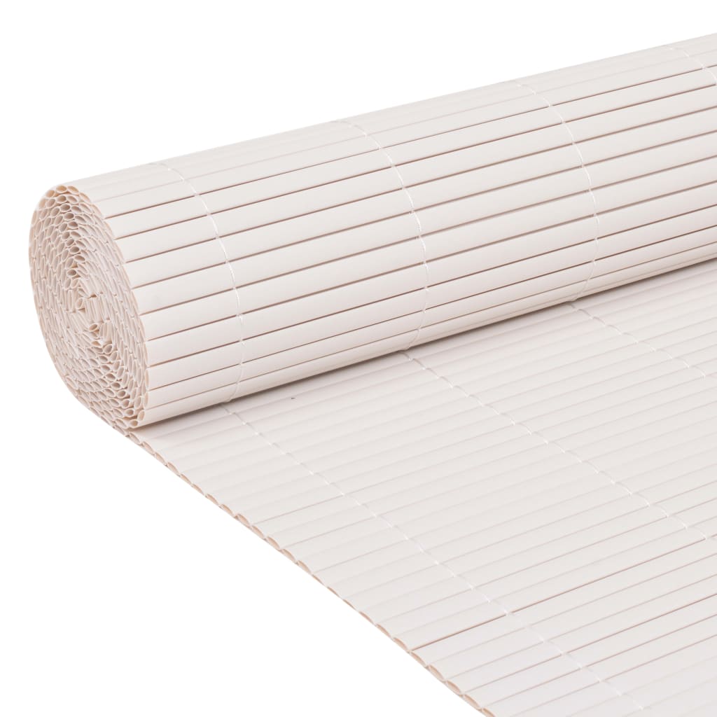 Valla De Jardín De Doble Cara 90x500 Cm Blanca / Vetonek_1