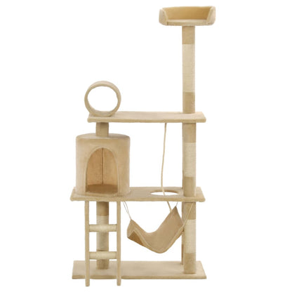 Vidaxl Rascador Para Gatos Con Poste De Sisal 140 Cm Beige_0