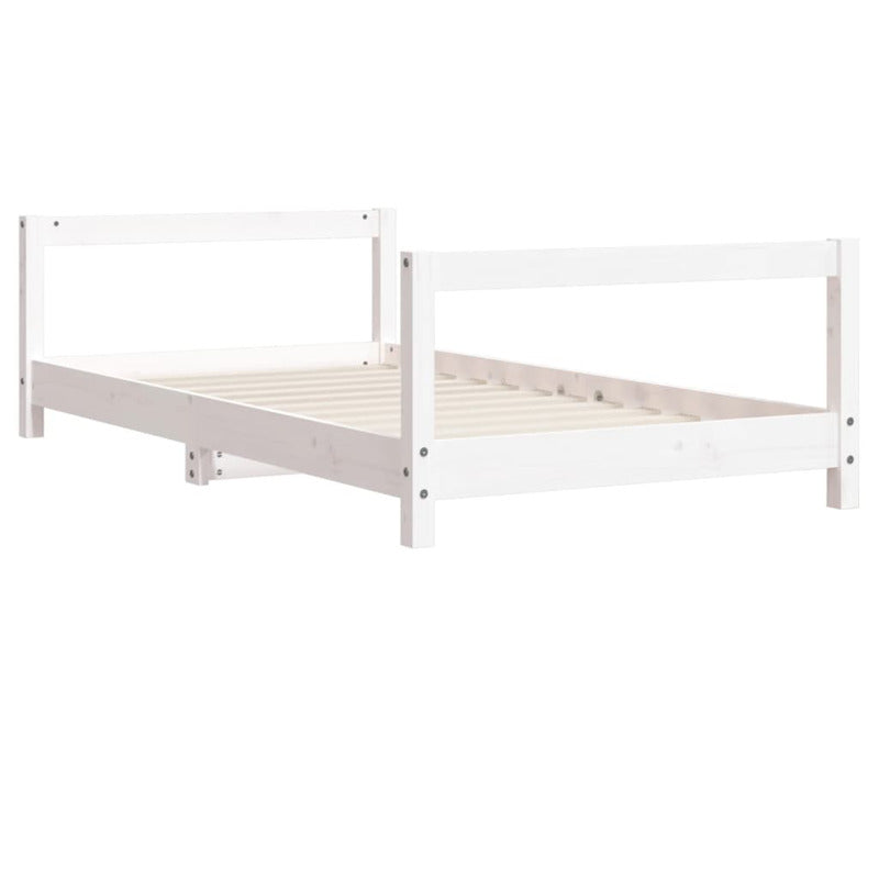 Vidaxl Estructura De Cama Para Niños Madera De Pino Blanco 80x160 Cm_5