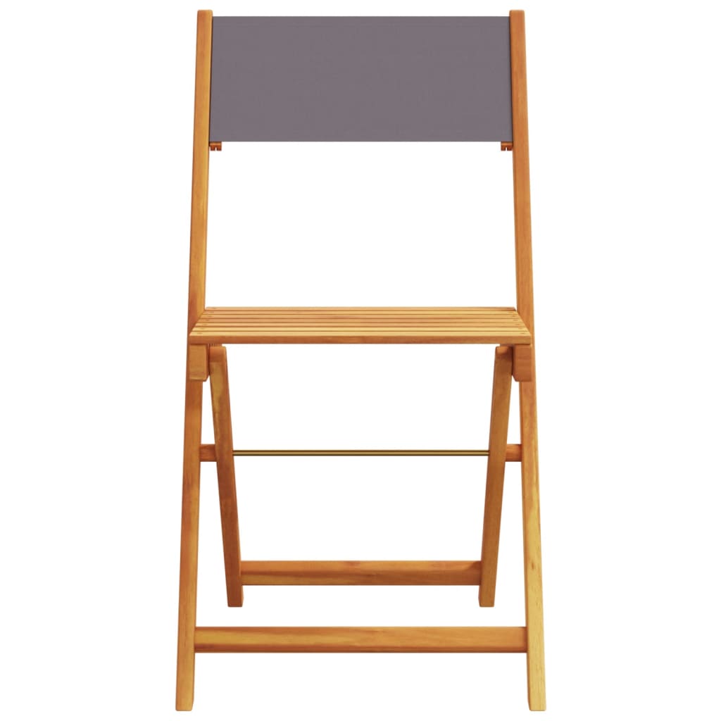 Set De Comedor De Jardín 5 Pzas Tela Madera Maciza Antracita / Vetonek_0