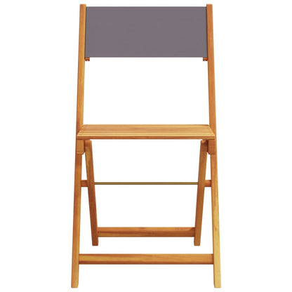 Set De Comedor De Jardín 5 Pzas Tela Madera Maciza Antracita / Vetonek_0