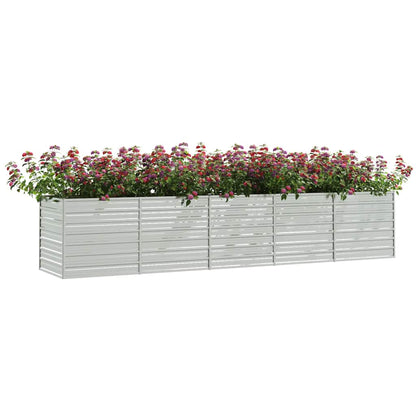 Arriate De Acero Galvanizado Plateado 400x80x77 Cm_2