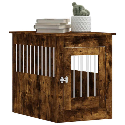 Jaula Para Perros Madera Ingeniería Roble Ahumado 55x80x68 Cm_3