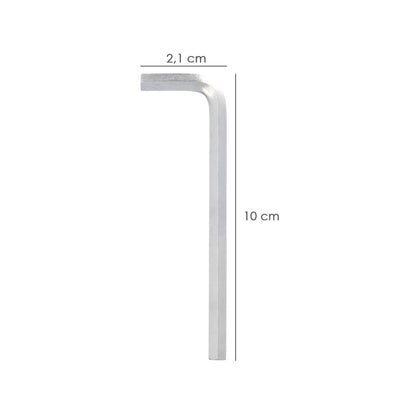 Llave Allen Larga Acero Cromo Vanadio Profesional 4,0 Mm. Llave Hexagonal, Llave Allen Taller Mecanica, Llave Allen Bricolaje_1