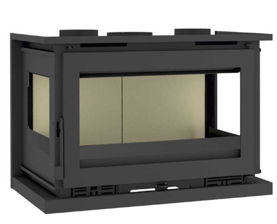 BRICOSOL Insertable de leña a 3 caras FM Modelo IT-183 Interior Vermiculita_0