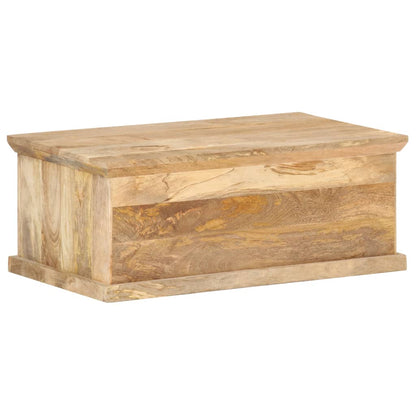 Mesa De Centro Con Puerta Madera Maciza De Mango 90x50x35 Cm_2