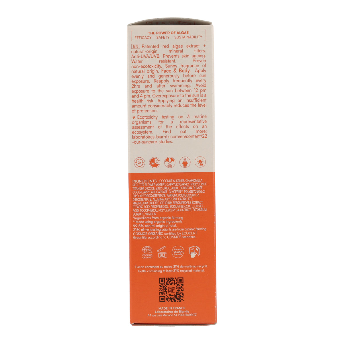 Loción Solar Corporal SPF 30 Alga Maris 100 ml