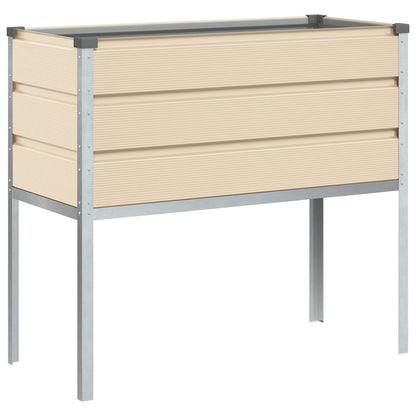Jardinera Marfil 100 X 45 X 90 Cm Acero Galvanizado_0
