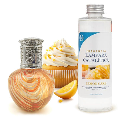 Lámpara Catalítica Orange Waves + Fragancia Lemon Cake 500 Ml - Elimina Malos Olores, Impurezas Y Perfuma_0