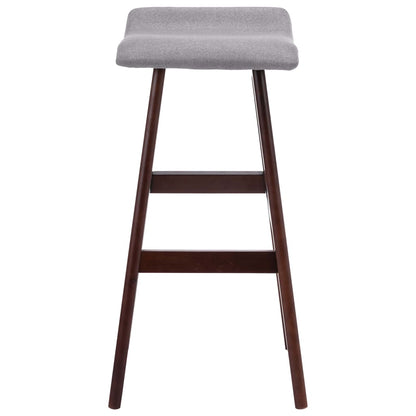 Taburetes De Cocina 2 Unidades Tela Gris Claro_2