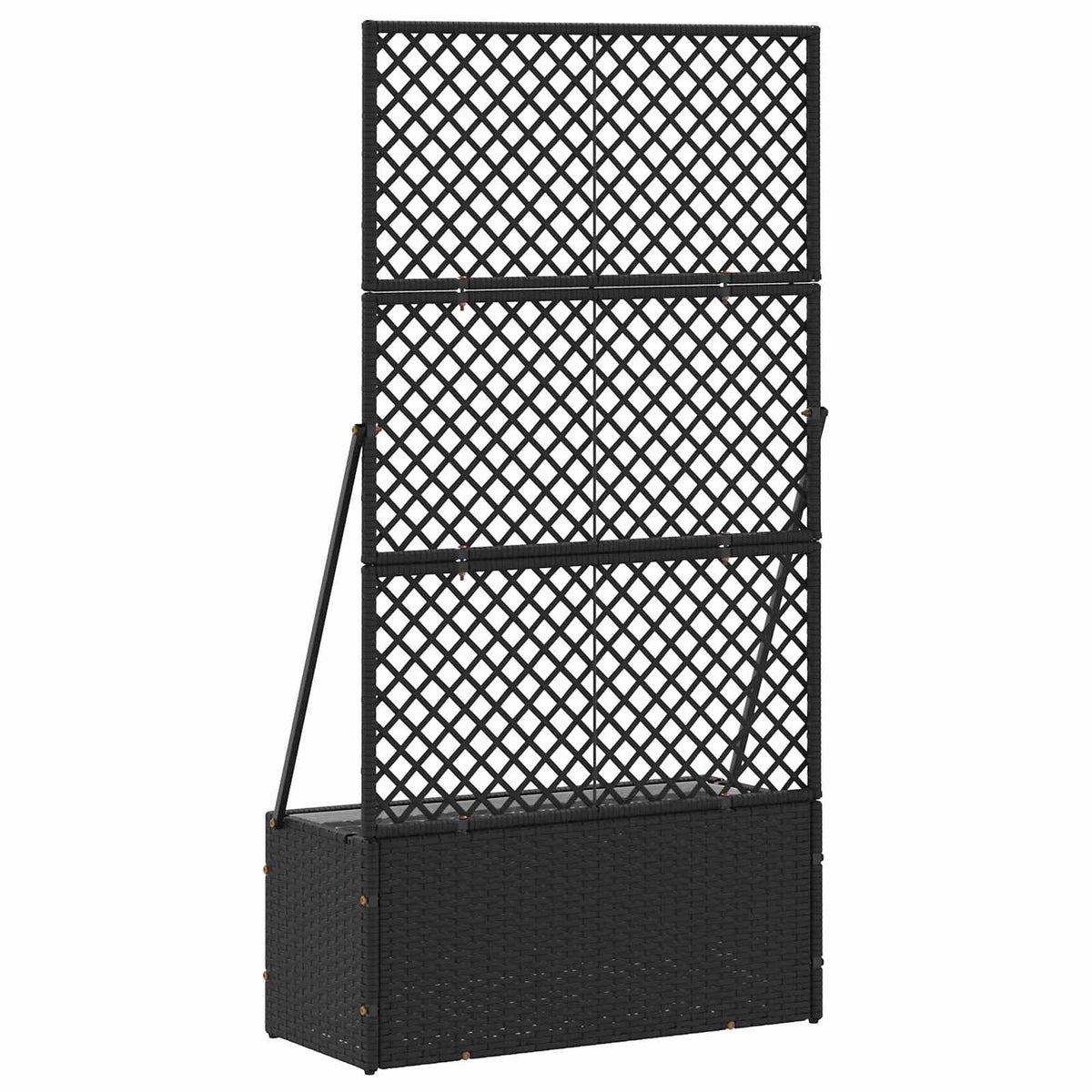 Jardín Enrejado Macetero Negro 70 X 30 X 135 Cm Metal_4
