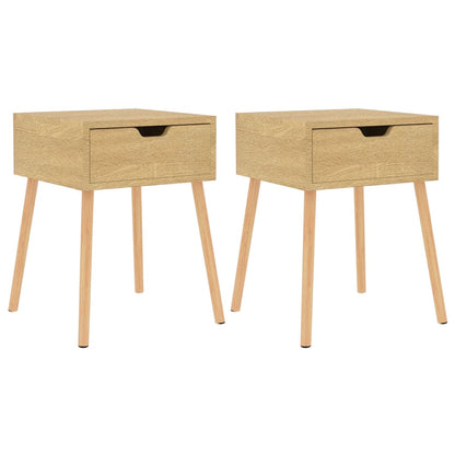 Mesitas Noche 2 Uds Madera Ingeniería Roble Sonoma 40x40x56 Cm_0