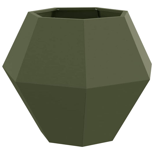 Jardinera Verde Oliva 75 X 75 X 60 Cm Acero_0