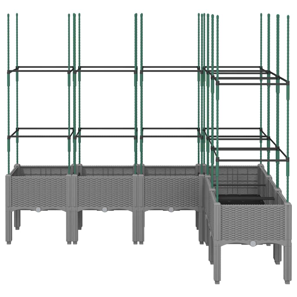 Jardinera Con Enrejado Pp Gris Claro 160x120x142,5 Cm_2