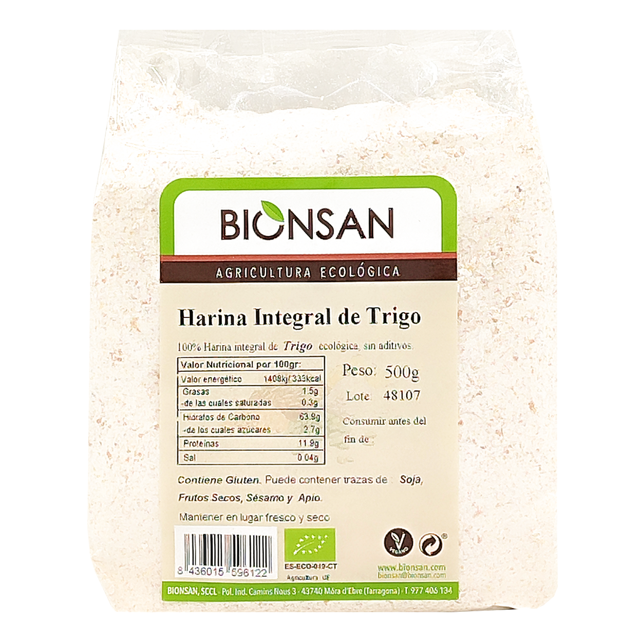 Harina Integral De Trigo Eco Bionsan 500gr_0