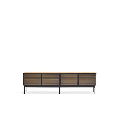 Mueble Para Televisión Modelo Blur 4 Puertas Acabado Roble, 40cm(ancho) 50cm(alto) 180cm_0