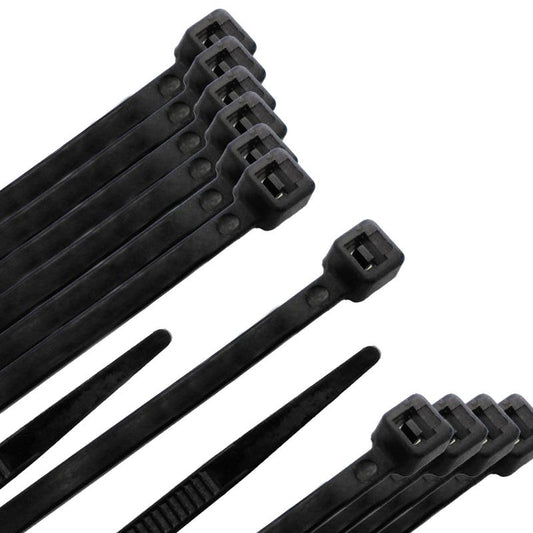 Brida Nylon 100%. Color Negro 3,6 X 370 Mm. Bolsa 100 Unidades. Abrazadera Plastico, Organizador Cables, Alta Resistencia_0