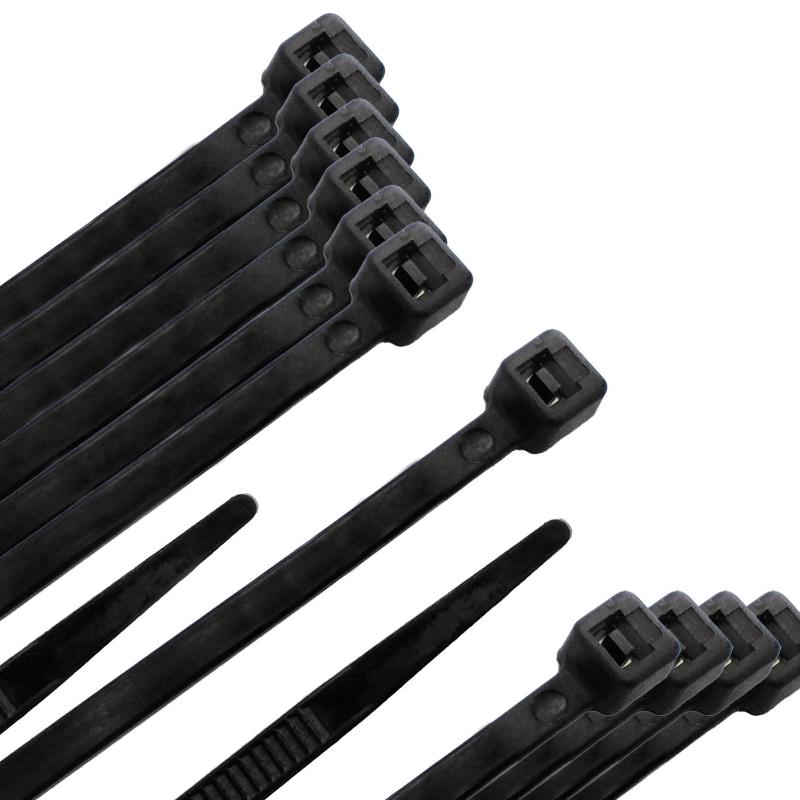 Brida Nylon 100%. Color Negro 3,5 X 140 Mm. Bolsa 100 Unidades. Abrazadera Plastico, Organizador Cables, Alta Resistencia_0