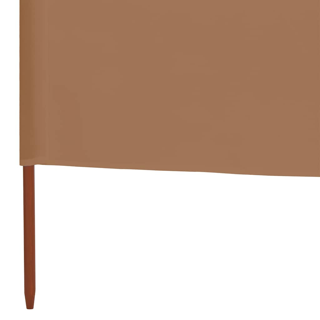 Vidaxl Paravientos De 9 Paneles Tela Gris Taupe 1200x80 Cm_4