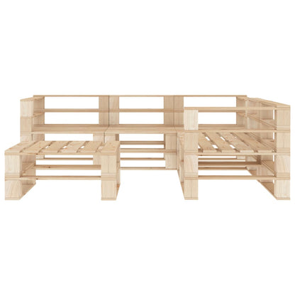 Vidaxl Juego De Muebles De Palés Para Jardín 6 Piezas De Madera_1