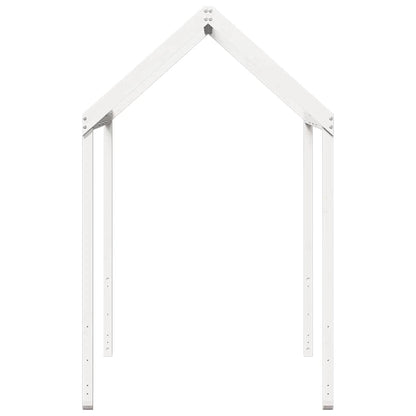 Techo De Cama Infantil Madera Maciza Blanco 207x95,5x159 Cm_4