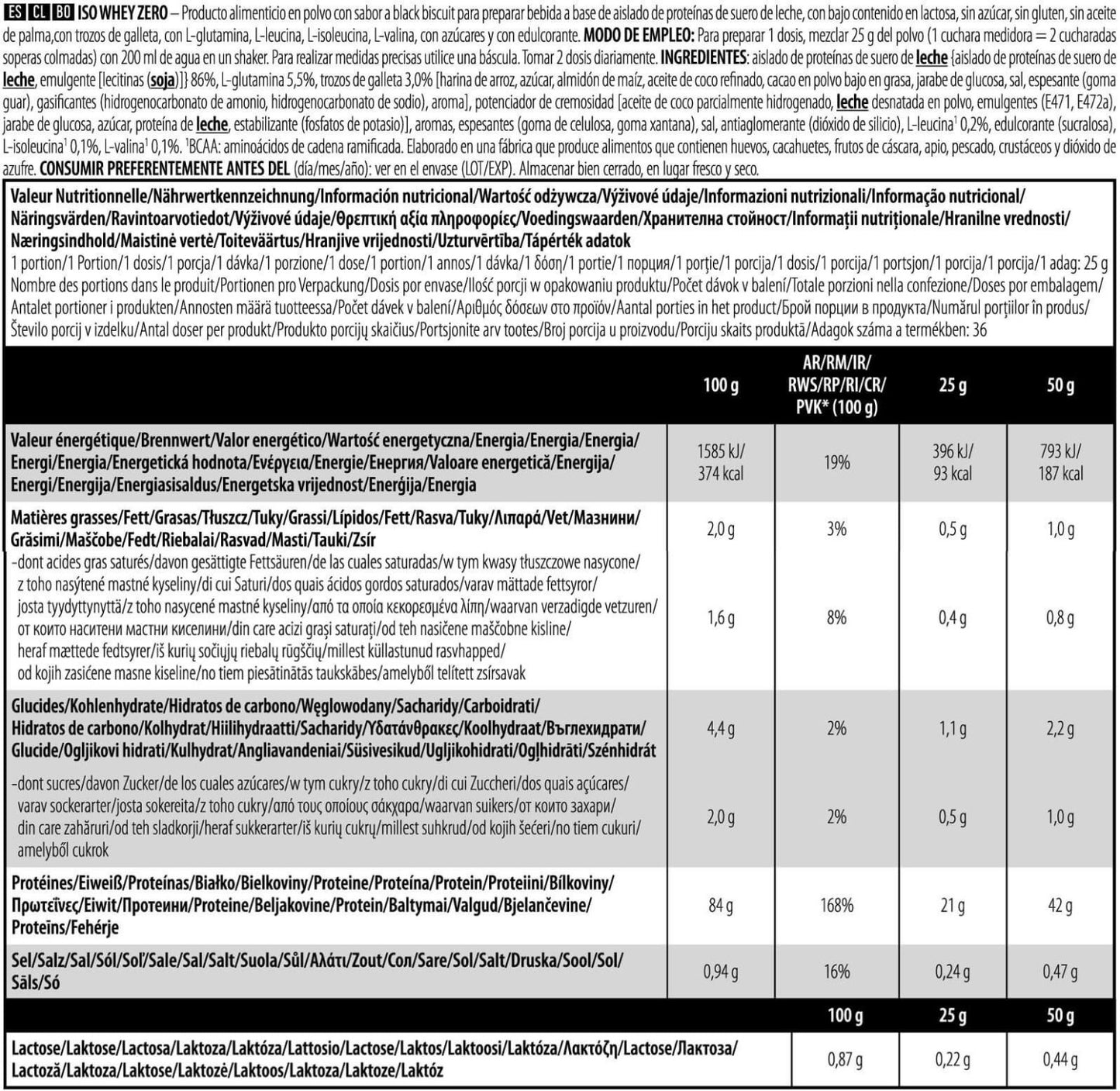 Biotech Iso Whey Zero 908 G Galleta Negra_5