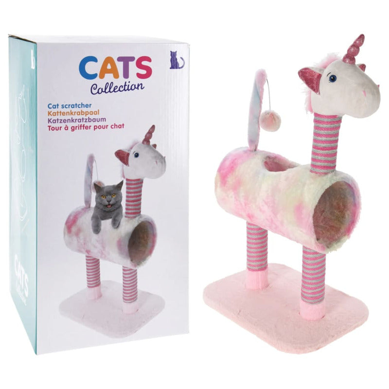 Pets Collection Rascador Para Gatos Unicorn Rosa 40x30x85 Cm_5