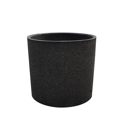 Vaso redondo Euclid cinzento texturizado Tuozi