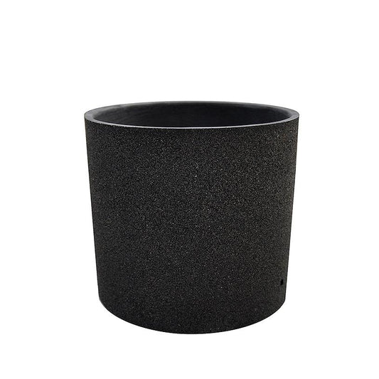 Vaso redondo Euclid cinzento texturizado Tuozi