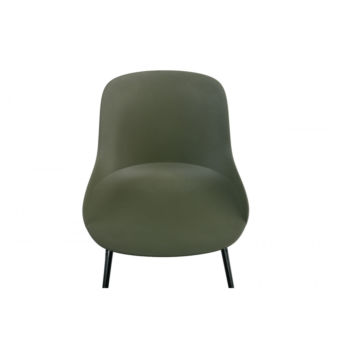 Lote De 2 Sillas De Jardín De Polipropileno Verde Caqui Paros - Patas De Metal - Apilables 47x53xh75,5cm_1